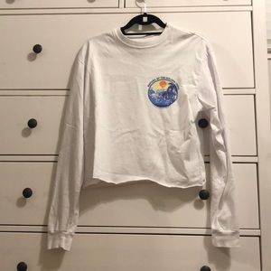 comfy white long sleeve that is slightly cropped